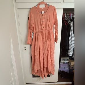 High Low Long Sleeve Dress. XL. NWT